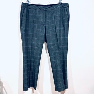 Talbots Heritage Fit charcoal plaid slacks 16W